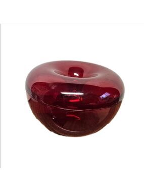 Guzzini Biscotti 2L Red Plastic Bowl with Lid